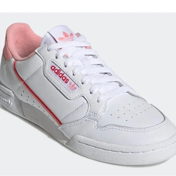 adidas gazelle silver green womens adidas Originals Continental 80 Glow Pink White Trainers